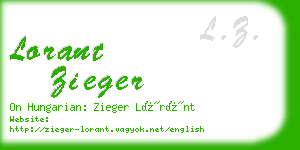 lorant zieger business card